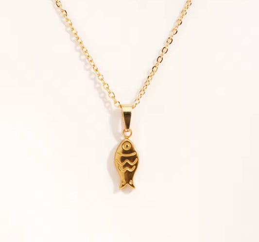 GOLDEN FISH NECKLACE