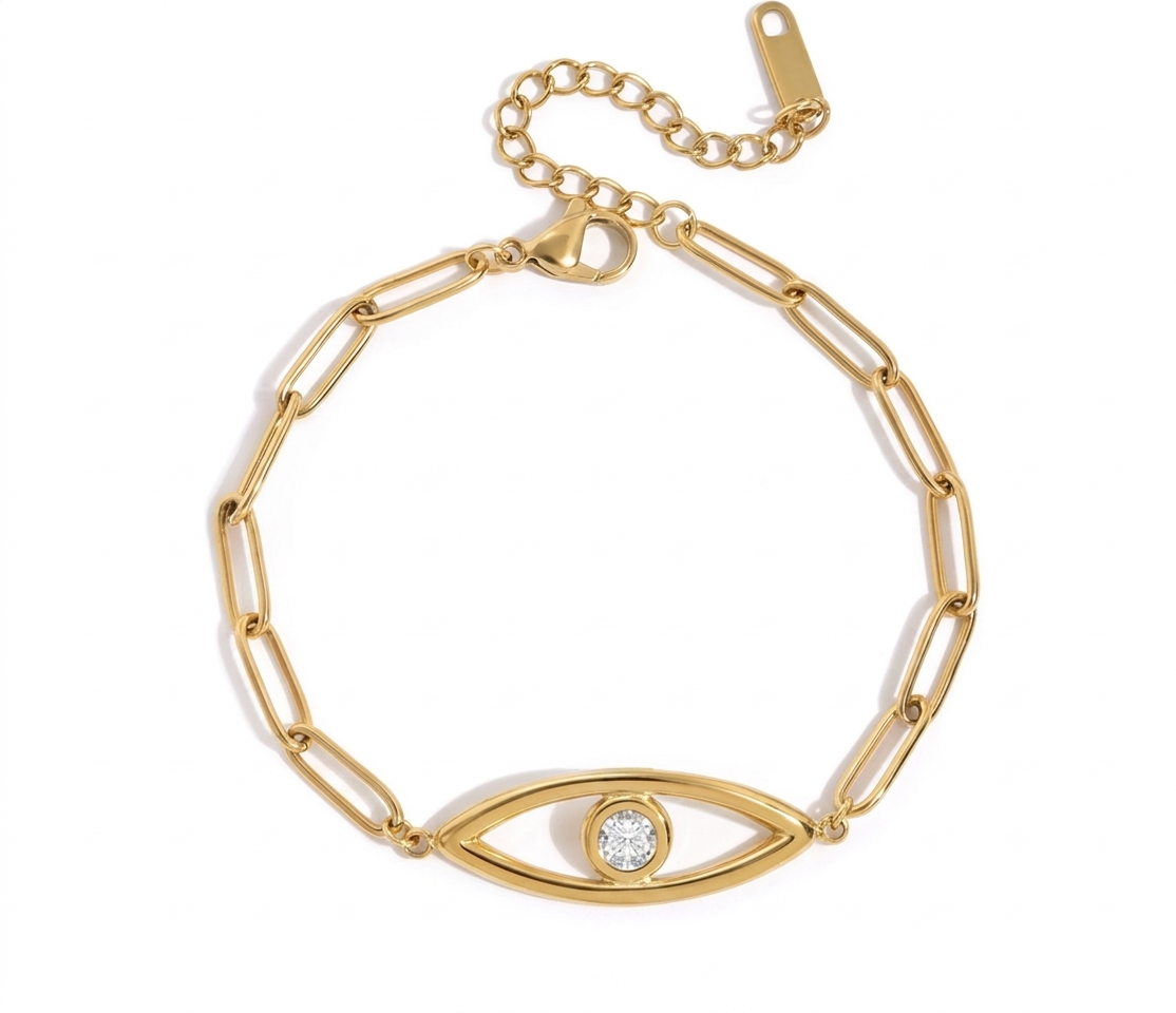 EVIL EYE RHINESTONE BRACELET