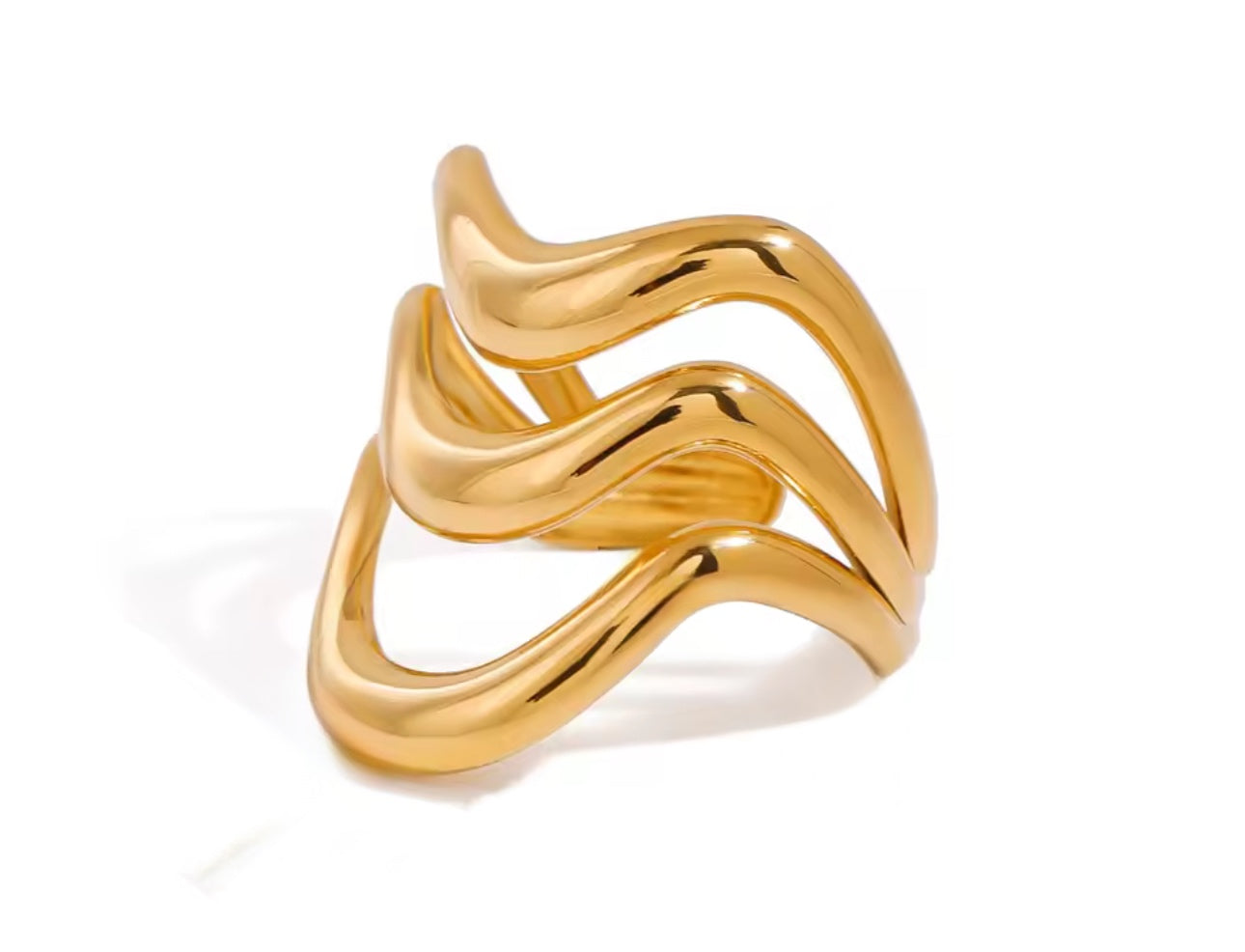TRIPLE OLAH OPEN RING