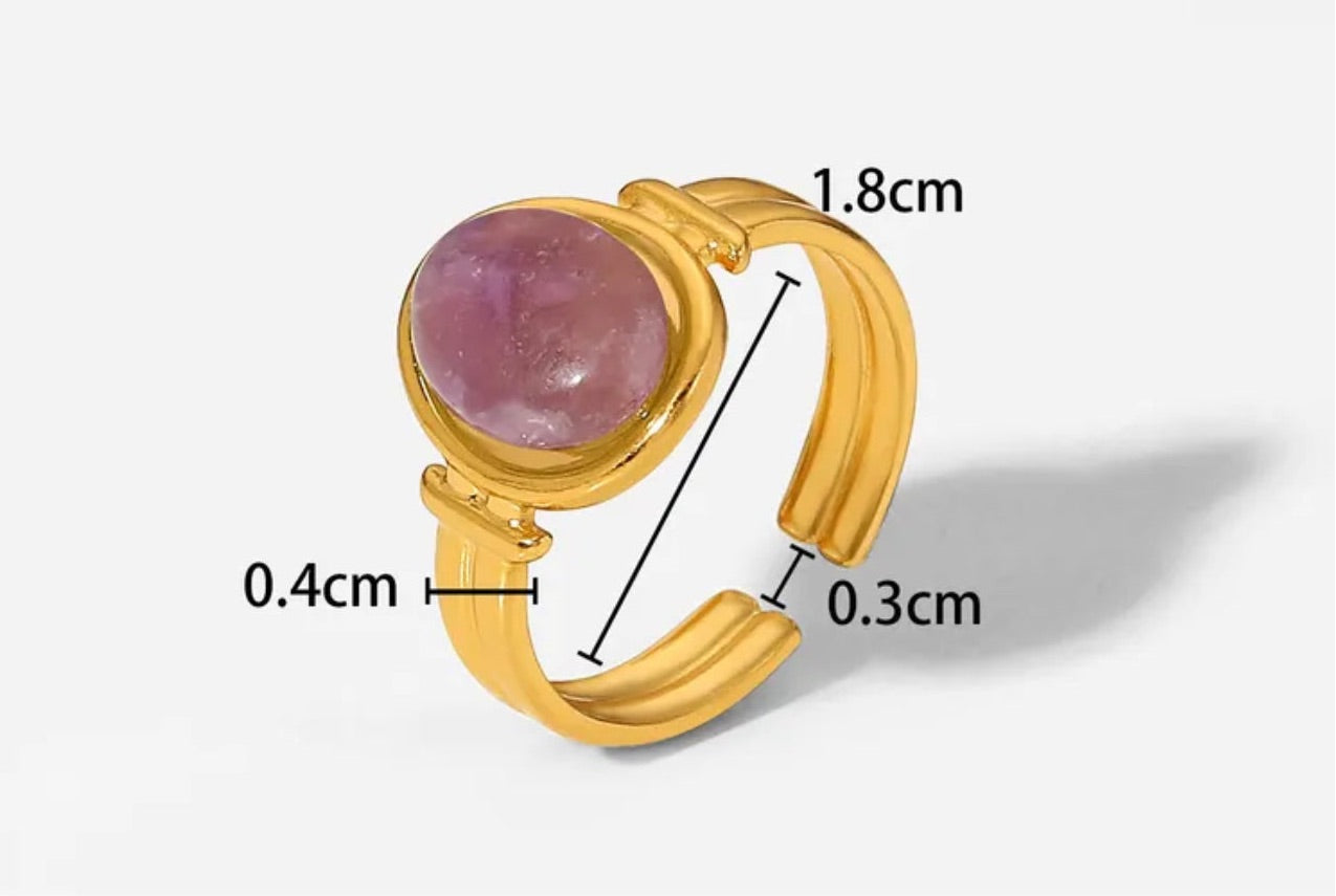PURPLE OPEN RING